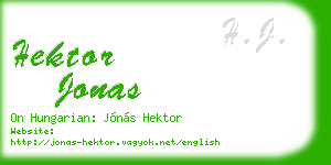 hektor jonas business card